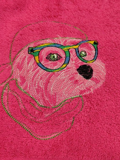 COFFRET  SERVIETTE  BRODEE + GANT  - Copie