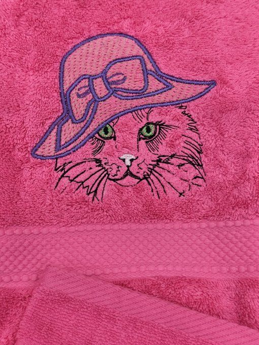 COFFRET  SERVIETTE  BRODEE + GANT  