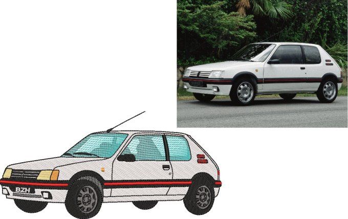 205 GTI BLANCHE 