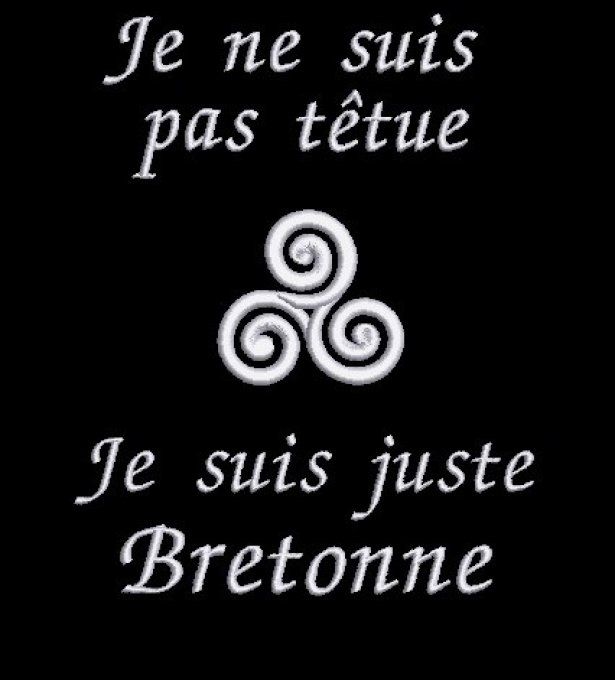 JE NE SUIS PAS TETUE JE SUIS JUSTE BRETONNE 